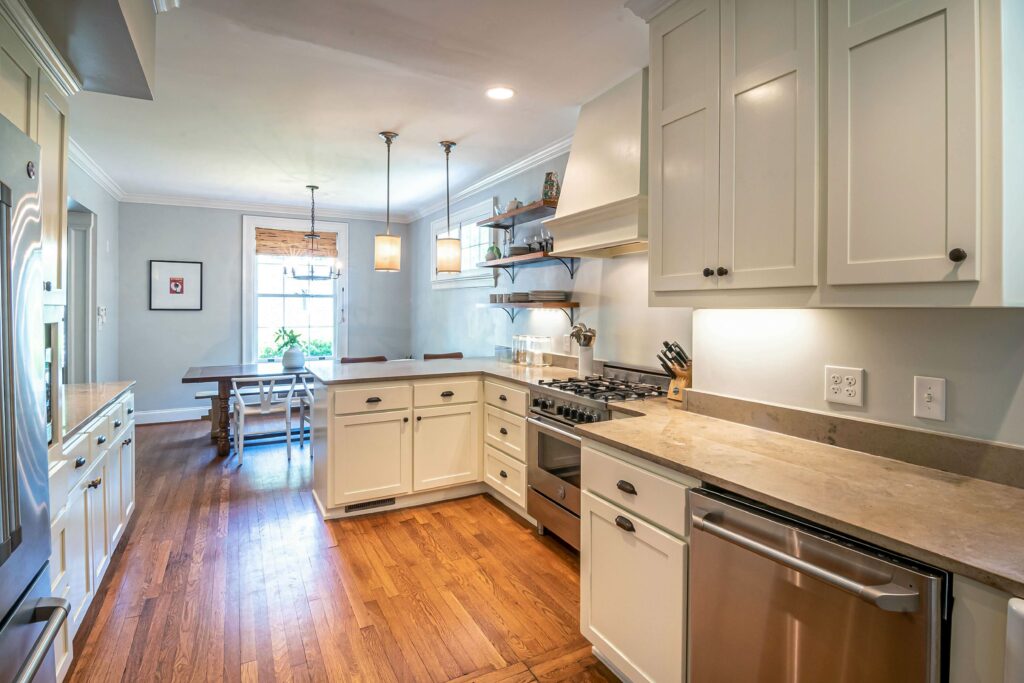 Kitchen Cupboards White Wrapped