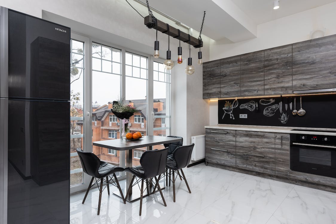 Wood Affect Flat kitchen wrapped